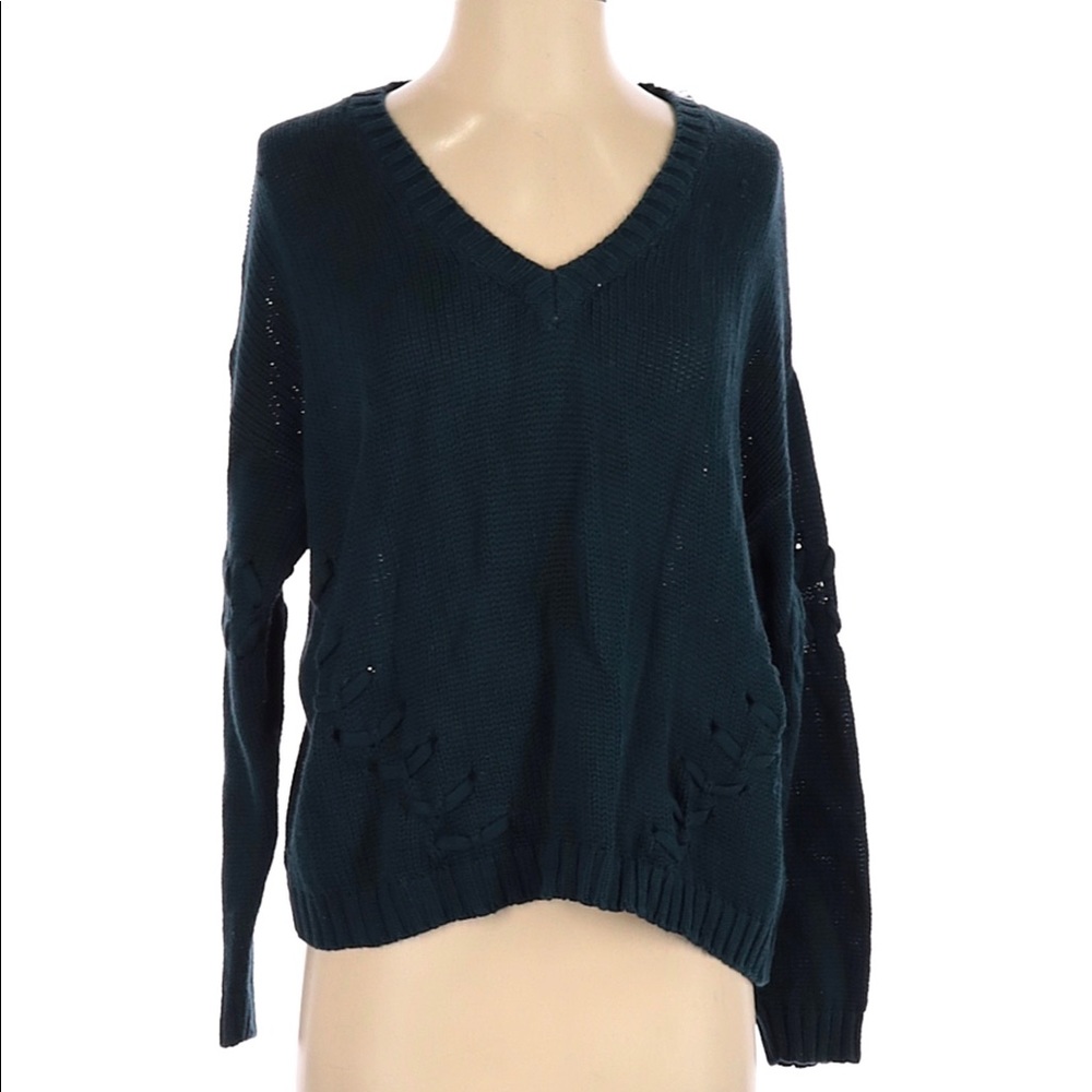 Some Days Lovin Sweater in dark green/blue